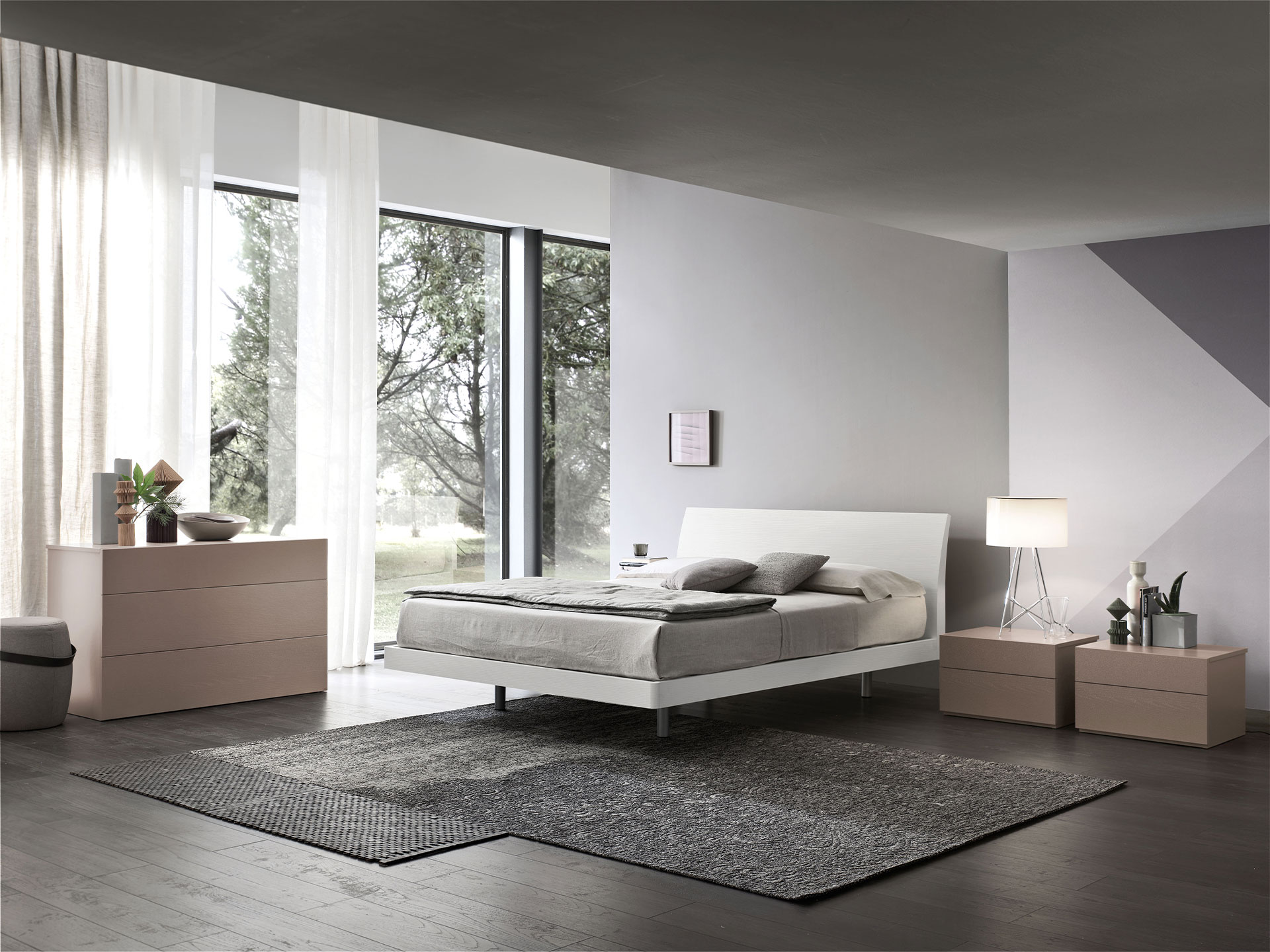 Camere da letto outlet con armadi e letti di design